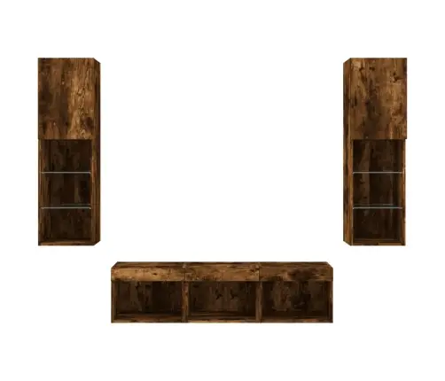 5-Daļīgs Tv Skapīšu Komplekts Ar Led, Ozola, Inženierijas Koks Vidaxl 5-Daļīgs Tv Skapīšu Komplekts Ar Led, Ozola, Inženierijas Koks Vidaxl