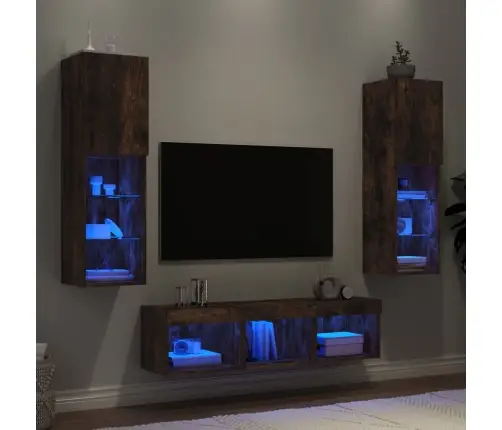 5-Daļīgs Tv Skapīšu Komplekts Ar Led, Ozola, Inženierijas Koks Vidaxl 5-Daļīgs Tv Skapīšu Komplekts Ar Led, Ozola, Inženierijas Koks Vidaxl