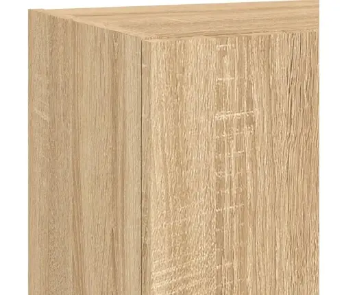 4-Daļīgs Tv Skapīšu Komplekts Ar Led, Ozola, Inženierijas Koks Vidaxl