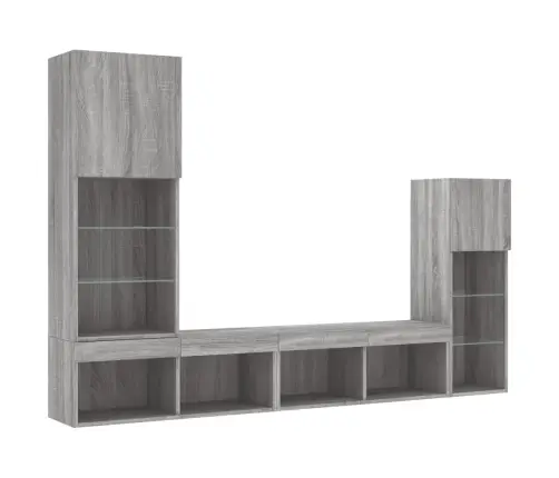 4-Osaline Telerikappide Komplekt Led-Tuledega, Hall Sonoma Tamm