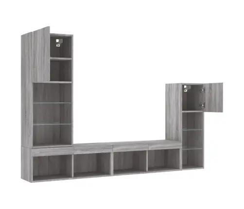 4-Osaline Telerikappide Komplekt Led-Tuledega, Hall Sonoma Tamm