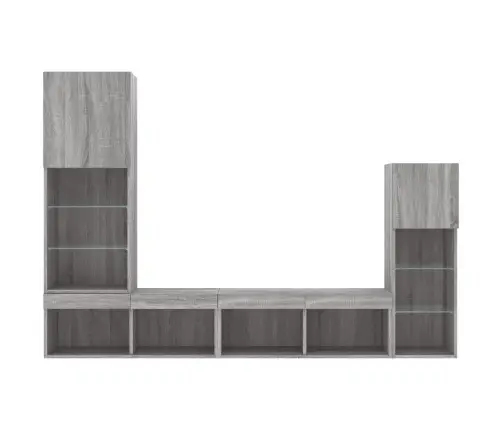 4-Osaline Telerikappide Komplekt Led-Tuledega, Hall Sonoma Tamm