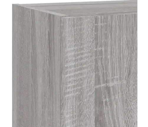 4-Daļīgs Tv Skapīšu Komplekts Ar Led, Pelēka Ozola Vidaxl