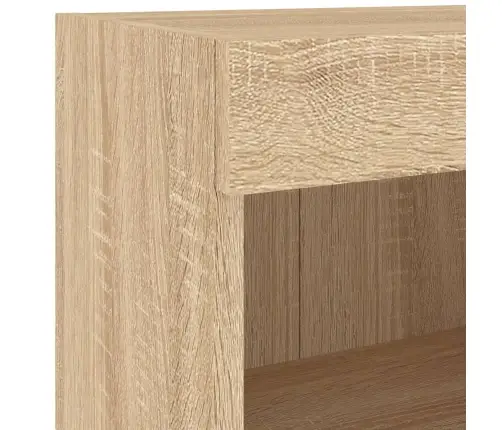Sieninė Tv Sekcija Su Led, 8 Dalių, Ąžuolo, Apdirbta Mediena