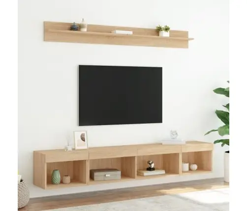 5-Daļīgs Tv Skapīšu Komplekts Ar Led, Ozola, Inženierijas Koks Vidaxl 5-Daļīgs Tv Skapīšu Komplekts Ar Led, Ozola, Inženierijas Koks Vidaxl