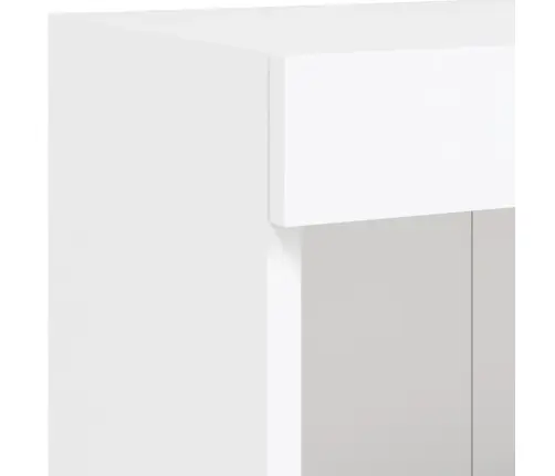 5-Daļīgs Tv Skapīšu Komplekts Ar Led, Balts, Inženierijas Koks Vidaxl