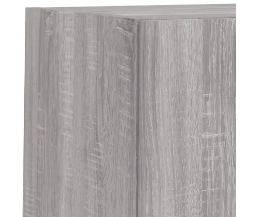 Sieninė Tv Sekcija Su Led, 6 Dalių, Pilka Ąžuolo, Mediena Sieninė Tv Sekcija Su Led, 6 Dalių, Pilka Ąžuolo, Mediena