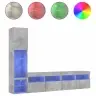 4-Osaline Telerikappide Komplekt Led-Tuledega, Betoonhall