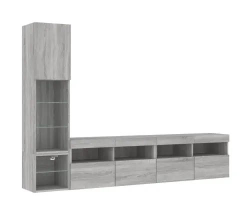 4-Osaline Telerikappide Komplekt Led-Tuledega, Hall Sonoma Tamm