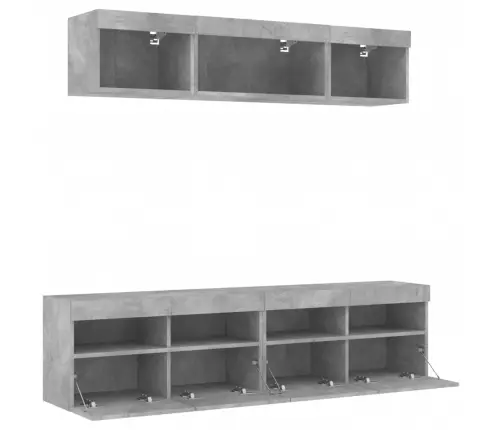 5-Osaline Telerikappide Komplekt Led-Tuledega, Betoonhall