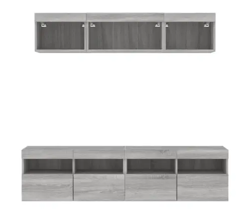 5-Osaline Telerikappide Komplekt Led-Tuledega, Hall Sonoma Tamm