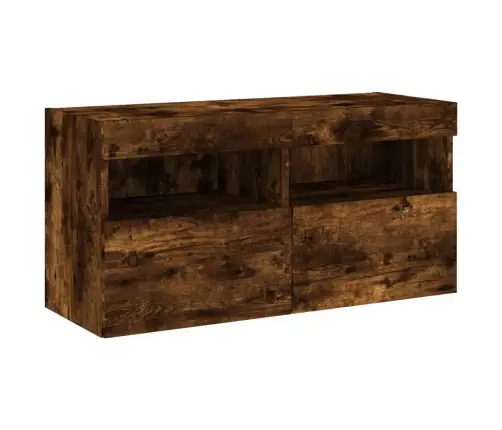 5-Daļīgs Tv Skapīšu Komplekts Ar Led, Ozola, Inženierijas Koks Vidaxl