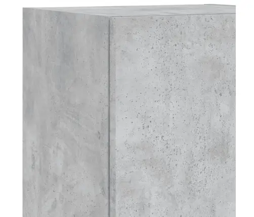 Tv Sienas Skapīši Ar Led, 8 Gab., Betona Pelēki Vidaxl