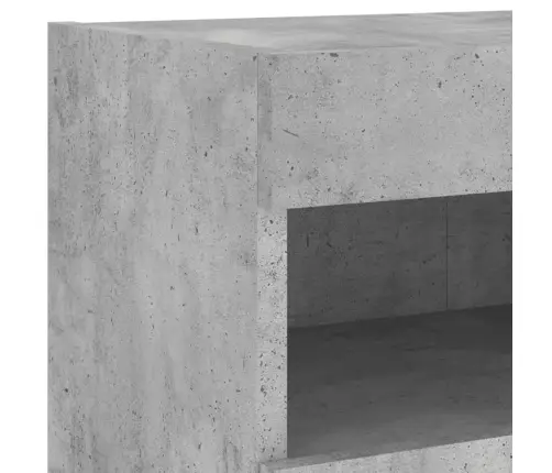 7-Osaline Teleri Seinakappide Komplekt Led-Tuledega, Betoonhall