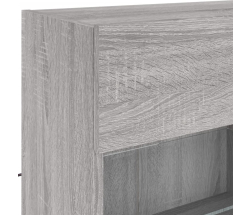 6-Osaline Teleri Seinakappide Komplekt Led-Idega, Hall Sonoma