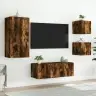 5-Daļīgs Tv Skapīšu Komplekts Ar Led, Ozola, Inženierijas Koks Vidaxl