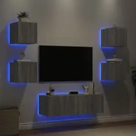 5-Osaline Telerikappide Komplekt Led-Tuledega, Hall Sonoma Tamm