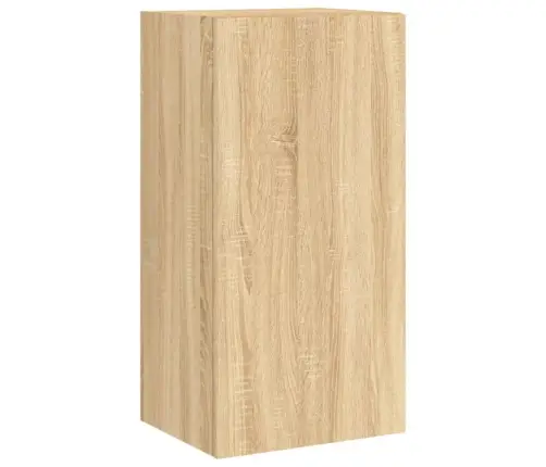 Sieninės Tv Spintelės Su Led Lemputėmis, 3 Dalių, Ąžuolo Sieninės Tv Spintelės Su Led Lemputėmis, 3 Dalių, Ąžuolo