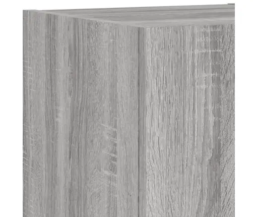 Tv Sienas Skapīši Ar Led, 4 Gab., Pelēka Ozola Vidaxl