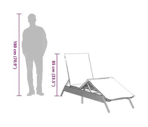 Päevitustool Koos Istmepadjaga, Beež, Polürotang