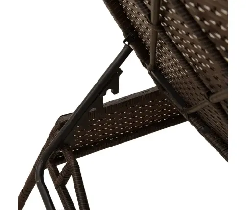 Sauļošanās Zviļņi, 2 Gab., Ar Galdiņu, Brūna Pe Rotangpalma Vidaxl Sauļošanās Zviļņi, 2 Gab., Ar Galdiņu, Brūna Pe Rotangpalma Vidaxl