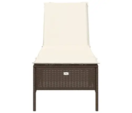 Saulės Gultas Su Pagalvėlėmis, Rudos Spalvos, Poliratanas