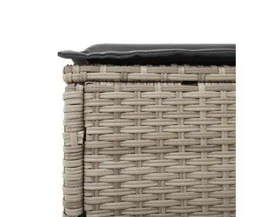 Saulės Gultas Su Pagalvėlėmis, Šviesiai Pilkas, Poliratanas Saulės Gultas Su Pagalvėlėmis, Šviesiai Pilkas, Poliratanas