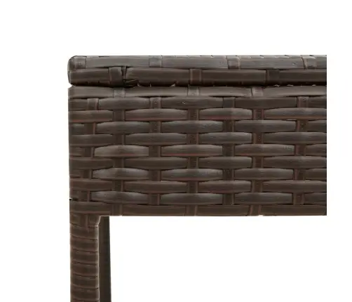 Sauļošanās Zvilnis Ar Galdiņu Un Matraci, Brūna, Pe Rotangpalma Vidaxl