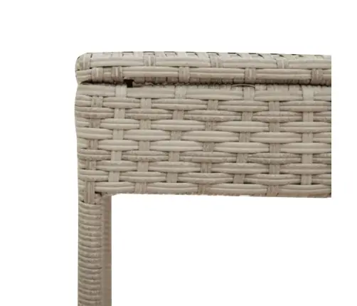 Päevitustool Koos Laua Ja Istmepadjaga, Helehall, Polürotang