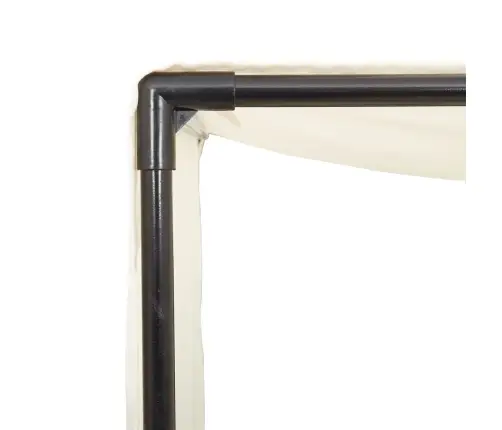 Divvietīgs Sauļošanās Krēsls Ar Jumtu Un Aizkariem, Bēša Pe Vidaxl