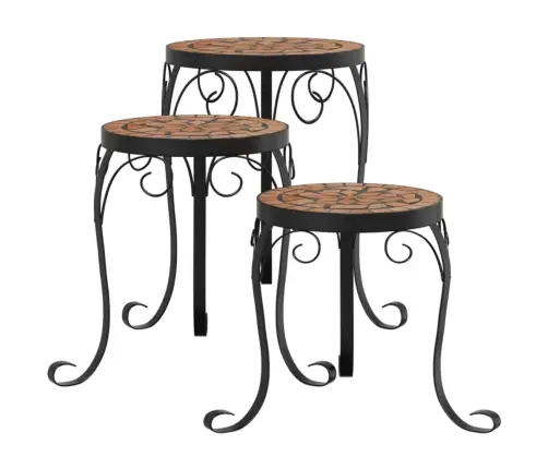 Stovai Augalams, 3Vnt., Terakota Spalvos, Keramika