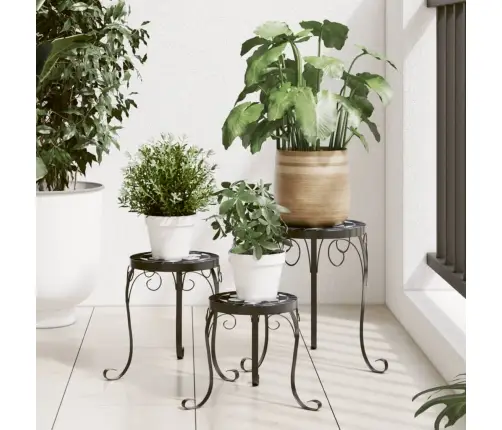 Augu Galdi, 3 Gab., Melni Ar Baltu, Keramika Vidaxl