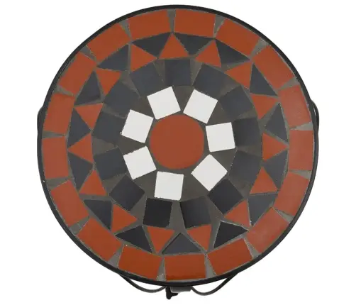 Augu Galdi, 3 Gab., Sarkanbrūni Ar Baltu, Keramika Vidaxl