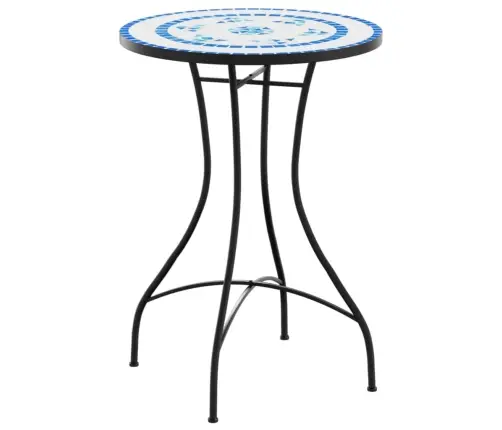 Mozaikinis Bistro Staliukas, Mėlynas/Baltas, 50X70cm Keramika Mozaikinis Bistro Staliukas, Mėlynas/Baltas, 50X70cm Keramika