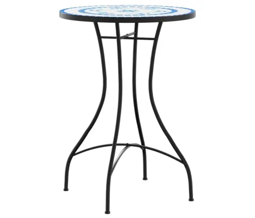 Mozaikinis Bistro Staliukas, Mėlynas/Baltas, 50X70cm Keramika Mozaikinis Bistro Staliukas, Mėlynas/Baltas, 50X70cm Keramika
