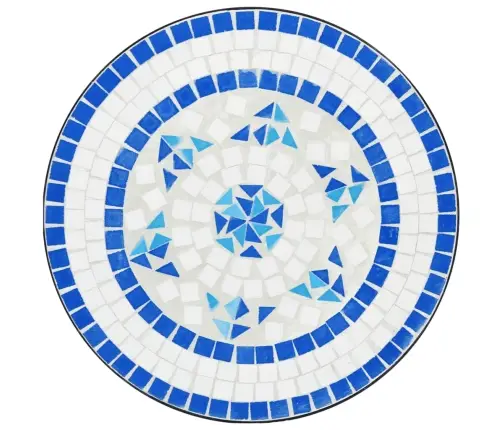 Mozaikinis Bistro Staliukas, Mėlynas/Baltas, 50X70cm Keramika Mozaikinis Bistro Staliukas, Mėlynas/Baltas, 50X70cm Keramika