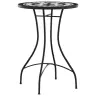Mozaīkas Bistro Galds, Ø50X70 Cm, Melns Ar Baltu, Keramika Vidaxl