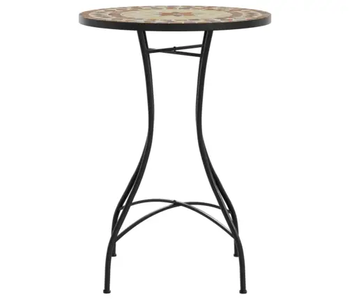 Mosaiigiga Bistroolaud, Terrakota /Valge, Ø50X70cm Keraamiline