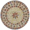 Mosaiigiga Bistroolaud, Terrakota /Valge, Ø50X70cm Keraamiline