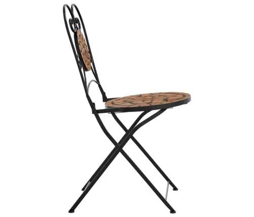 Bistro Krēsli, Salokāmi, 2 Gab., Sarkanbrūni, Keramika Vidaxl