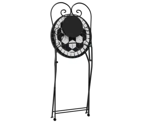 Sulankstomos Bistro Kėdės, 2Vnt., Juodos Ir Baltos, Keramika