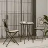 Sulankstomos Bistro Kėdės, 2Vnt., Terakota Ir Baltos, Keramika Sulankstomos Bistro Kėdės, 2Vnt., Terakota Ir Baltos, Keramika