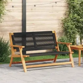 Dārza Mēbeles Melna 78 X 122 X 73Cm Akācijas Masīvkoks Vidaxl
