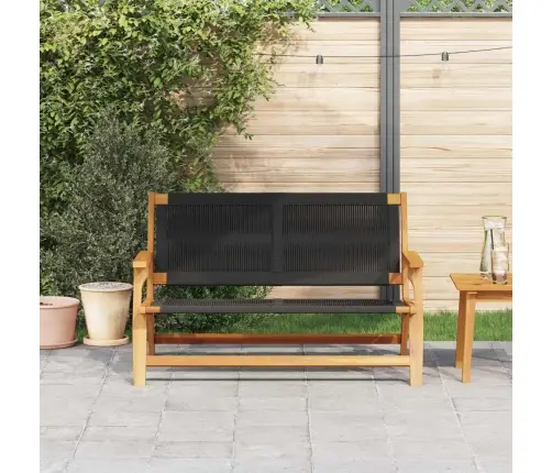 Dārza Sols Melns 76X122X73 Cm No Solidā Akācijas Koka Vidaxl