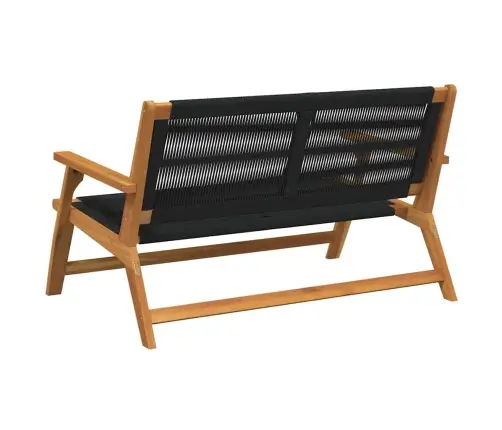 Dārza Sols Melns 76X122X73 Cm No Solidā Akācijas Koka Vidaxl