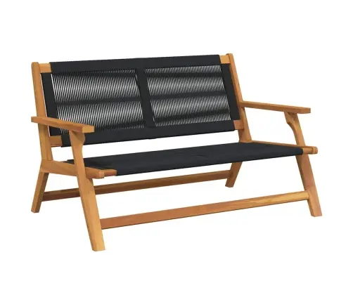 Dārza Sols Melns 76X122X73 Cm No Solidā Akācijas Koka Vidaxl