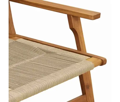 Dārza Sols Bēšs 76X122X73 Cm Cieta Akācijas Koks Vidaxl