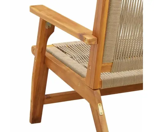 Dārza Sols Bēšs 76X122X73 Cm Cieta Akācijas Koks Vidaxl