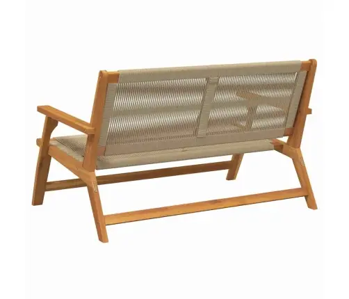 Dārza Sols Bēšs 76X122X73 Cm Cieta Akācijas Koks Vidaxl