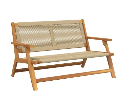 Dārza Sols Bēšs 76X122X73 Cm Cieta Akācijas Koks Vidaxl